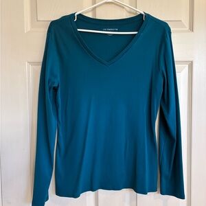 Liz Claiborne Turquoise Cotton Top